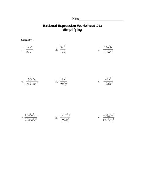 35 Rational Expressions Worksheet Answers - support worksheet